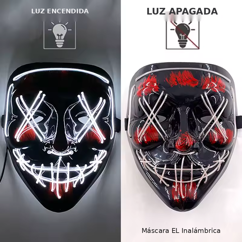 Máscara de Purga LED Neón — Halloween