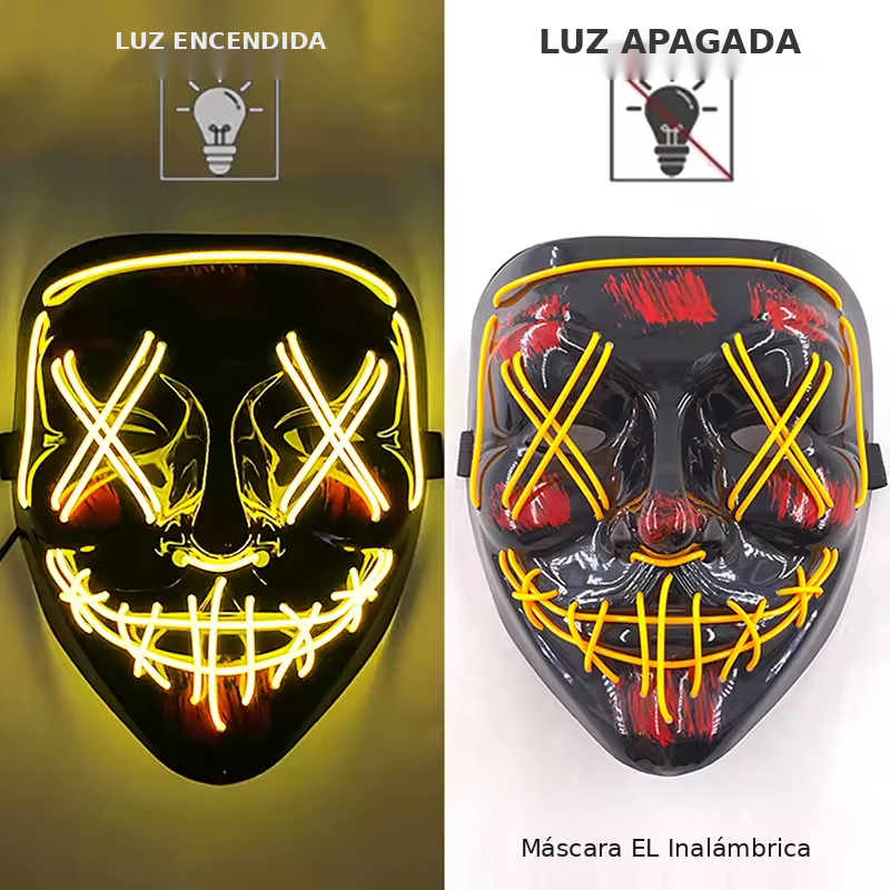 Máscara de Purga LED Neón — Halloween