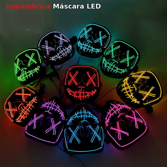 Máscara de Purga LED Neón — Halloween