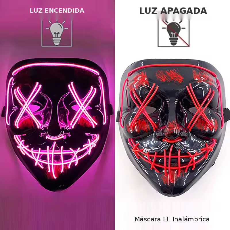 Máscara de Purga LED Neón — Halloween