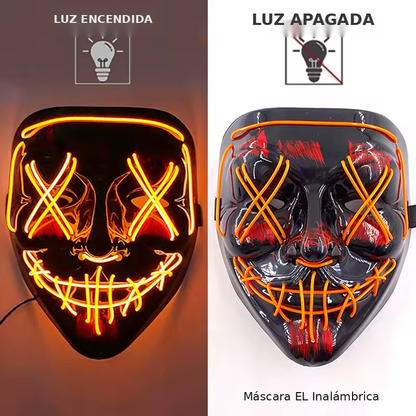 Máscara de Purga LED Neón — Halloween