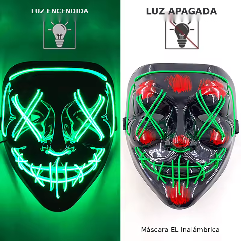 Máscara de Purga LED Neón — Halloween