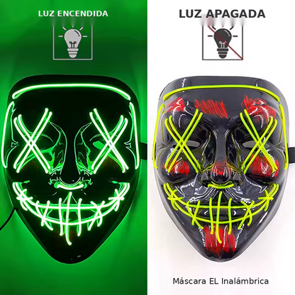 Máscara de Purga LED Neón — Halloween